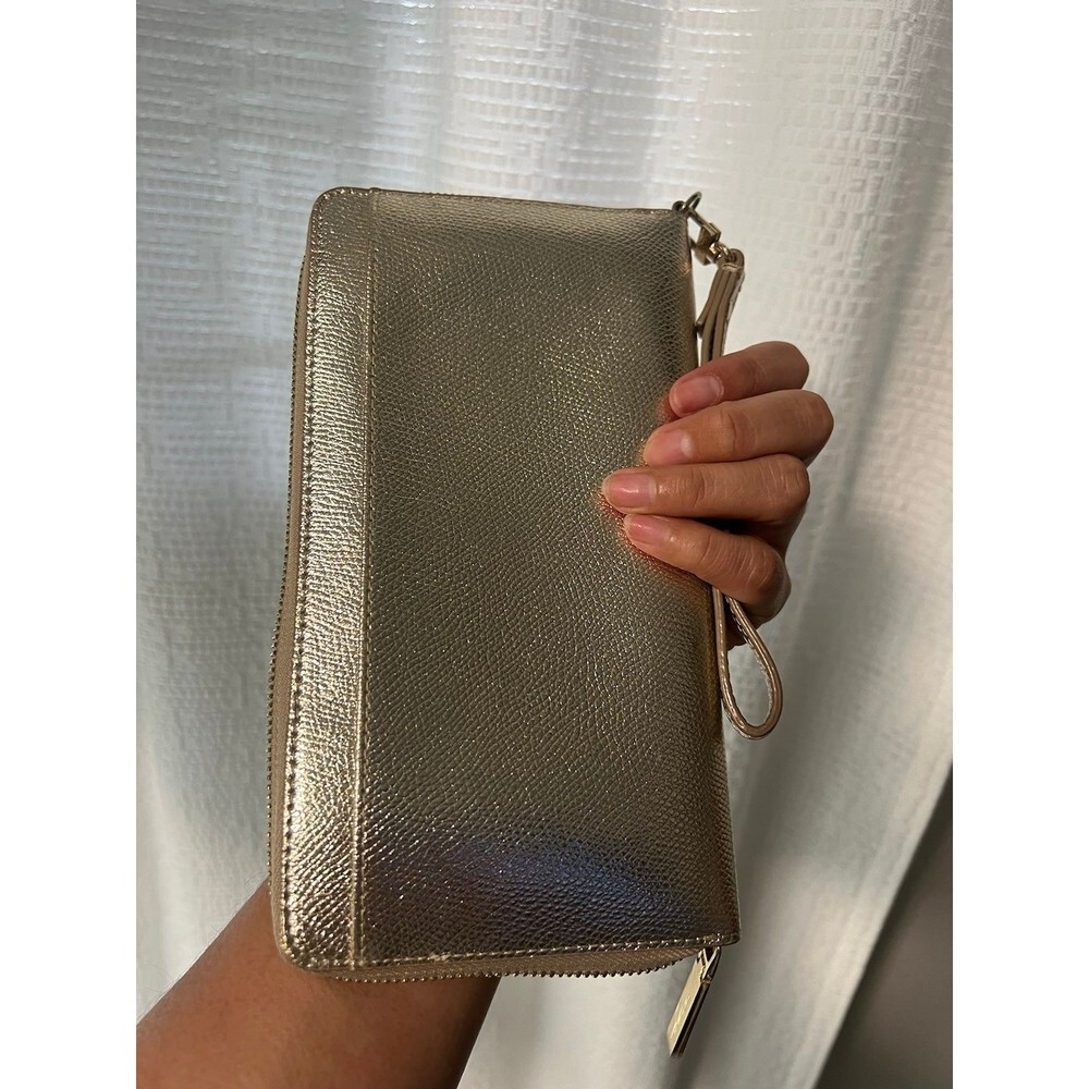 halogen gold wristlet wallet